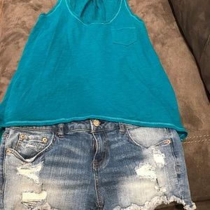 Aeropostale outfit shorts size 8 shirt Large